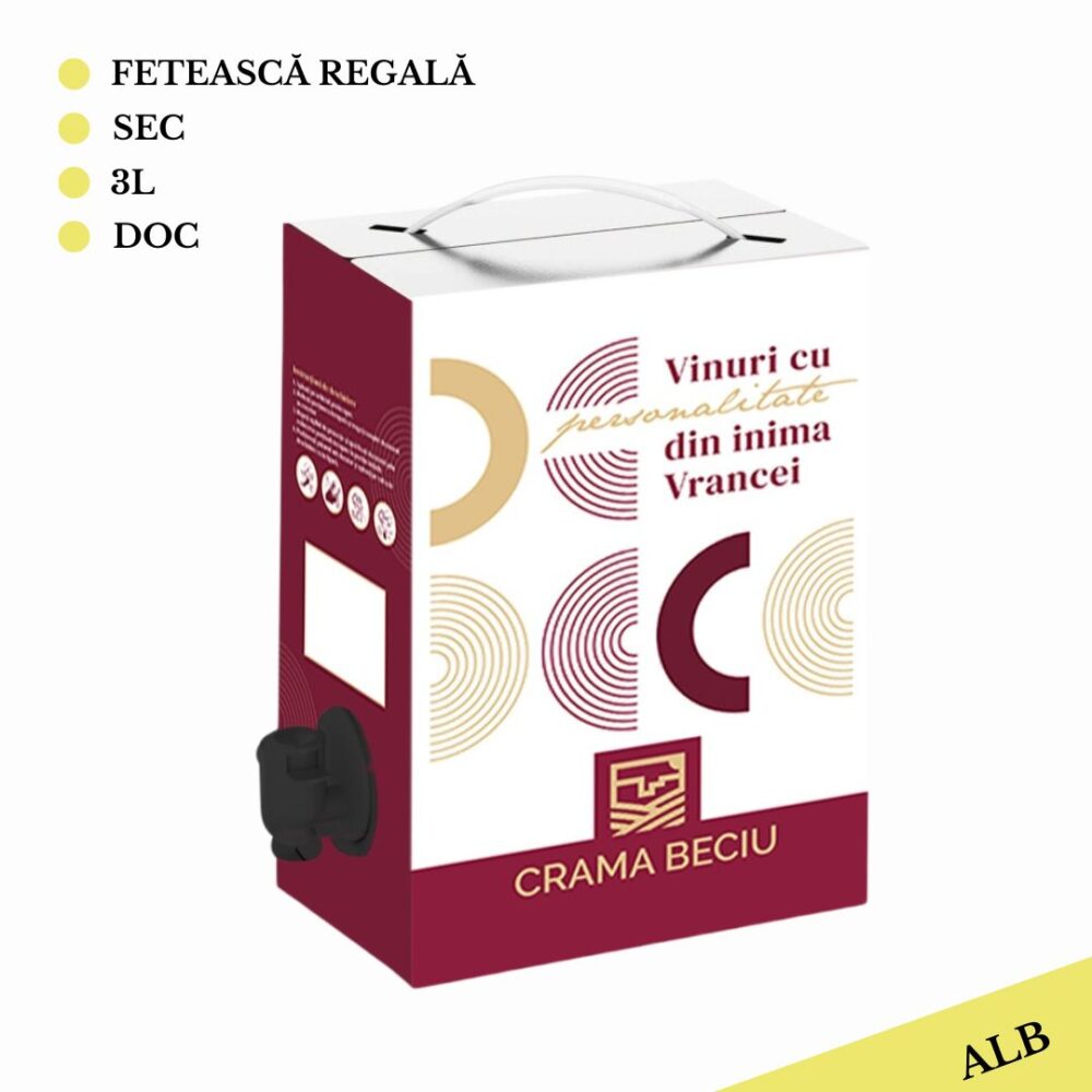 Vin Alb, Feteasca Regala, Sec, 3L Bag In Box Vin Alb Sec 2024-09-08