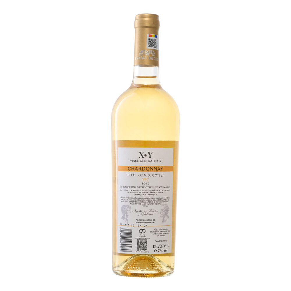 Vin X+Y, Chardonnay, Sec, 0.75l Vin Alb Sec 2024-10-22 2