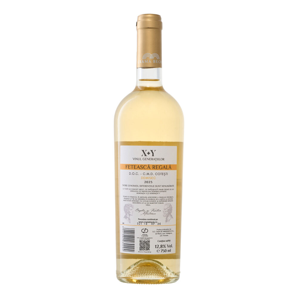 VIN X+Y, Feteasca Regala, Demisec, 0.75l Vin Alb Demisec 2025-03-14 2