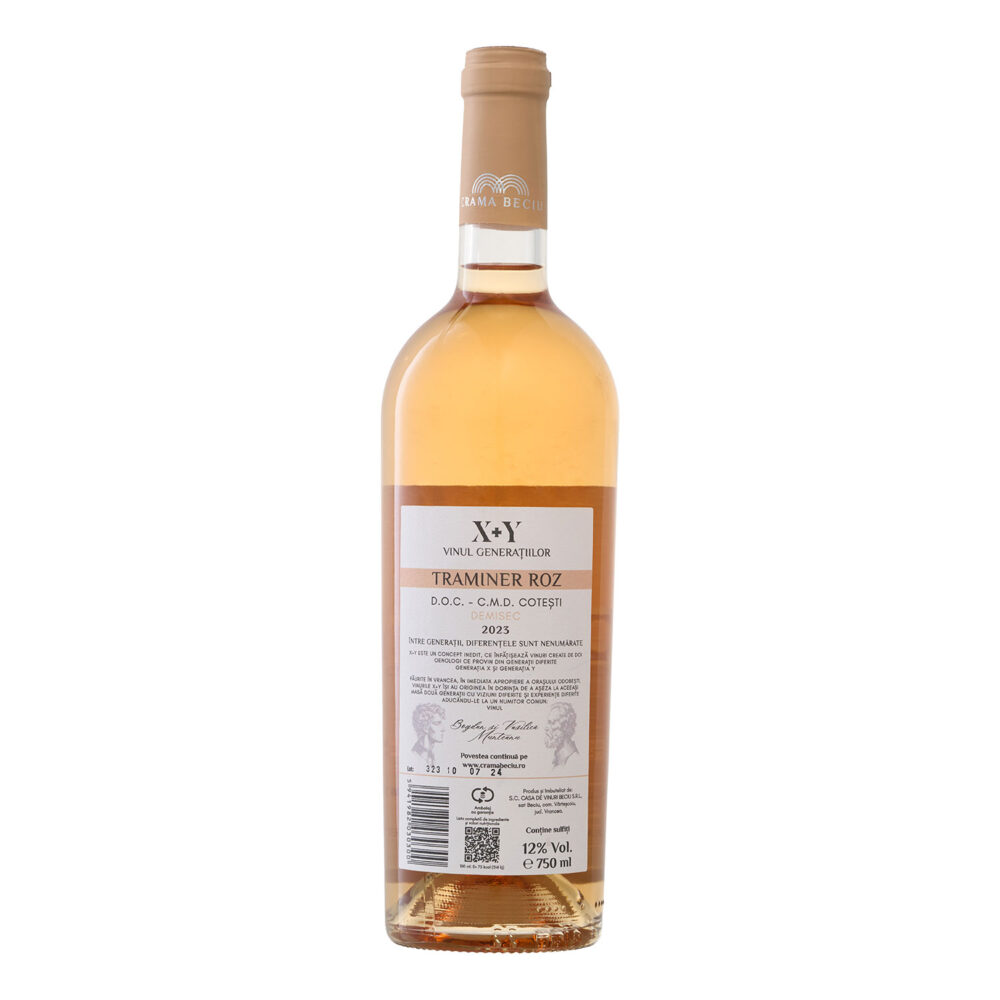 Vin X+Y, Traminer Roz, Demisec, 0.75l Vin Rose Demisec 2024-10-22 3