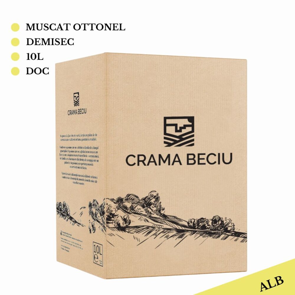 Vin Alb, Muscat Ottonel, Demisec, 10L Bag In Box Bag in Box 2024-10-22