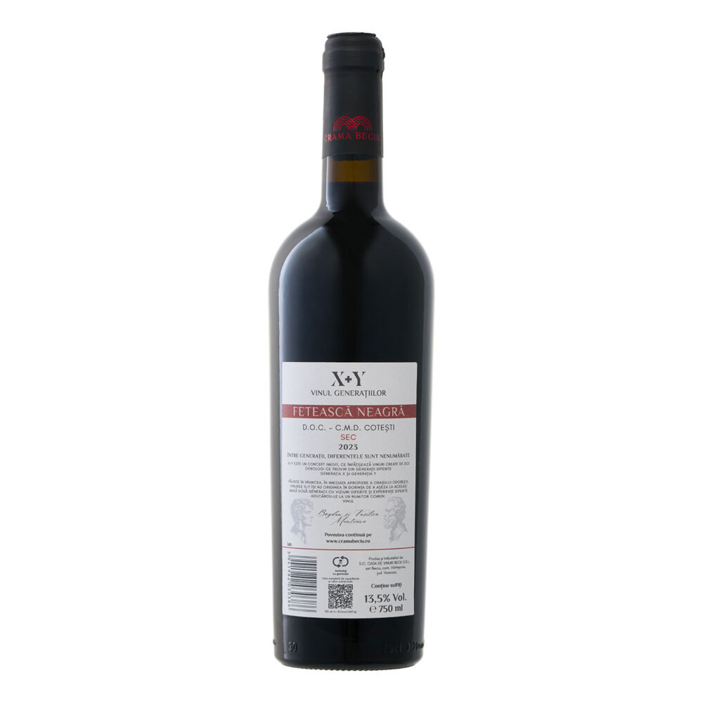 Vin X+Y, Feteasca Neagra, Sec, 0.75l Vin Rosu Sec 2024-10-22 2